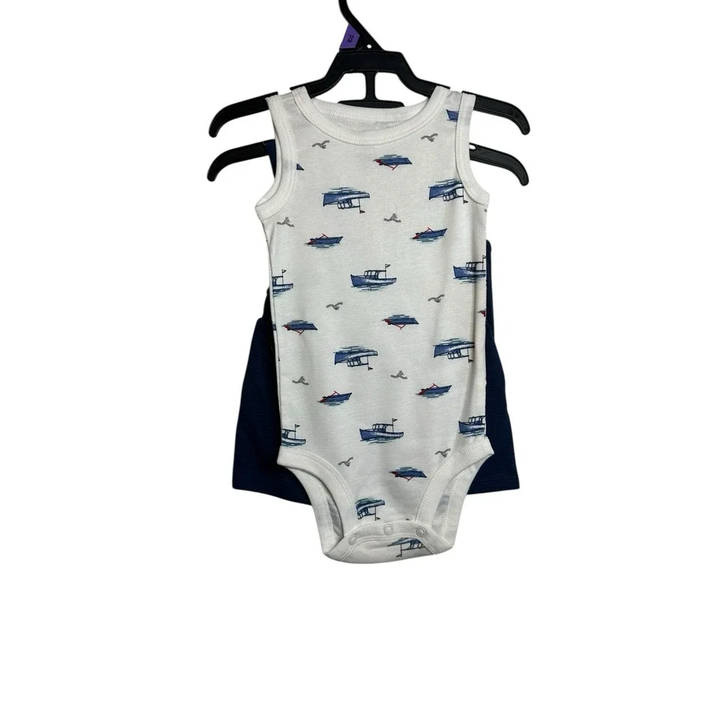 carters child of mine baby boys 3 piece summer outfit set size‎ 12 months